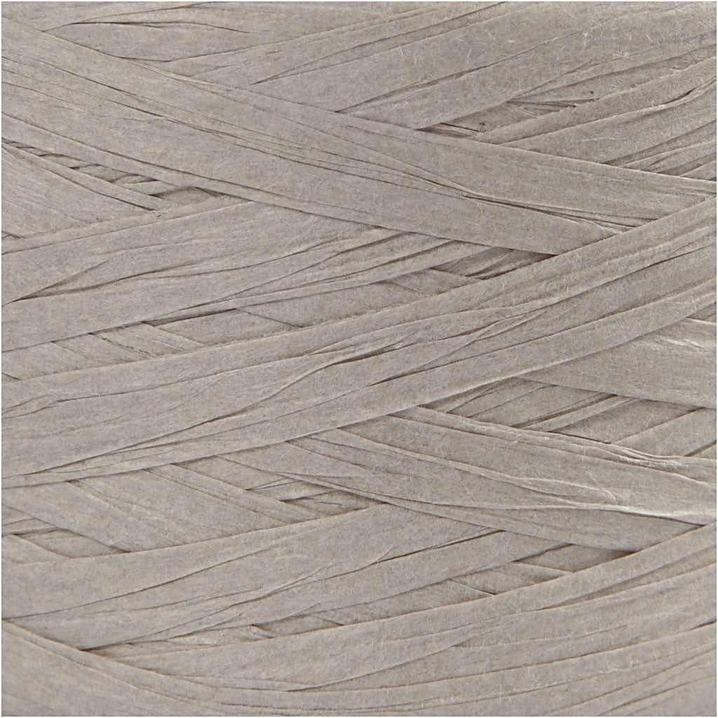 Creativ Company Geschenkband Papier Raffiabast Hellgrau – 8 mm × 100 m