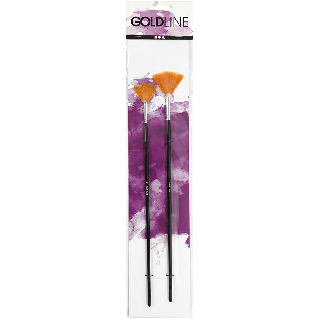 Creativ Company Pinsel-Set – Fächerpinsel, Nylon, Grösse 4/8, 2er-Set