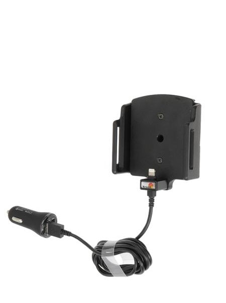Brodit Auto-Halterung, Lüftungsmontage mit Ladefunktion (5/9/12 V) – für iPhone 12 Serie – Schwarz