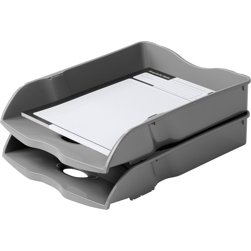 HAN Re-Loop – Briefkorb für A4, Polypropylen (PP), Grau, 259 × 63 × 351 mm