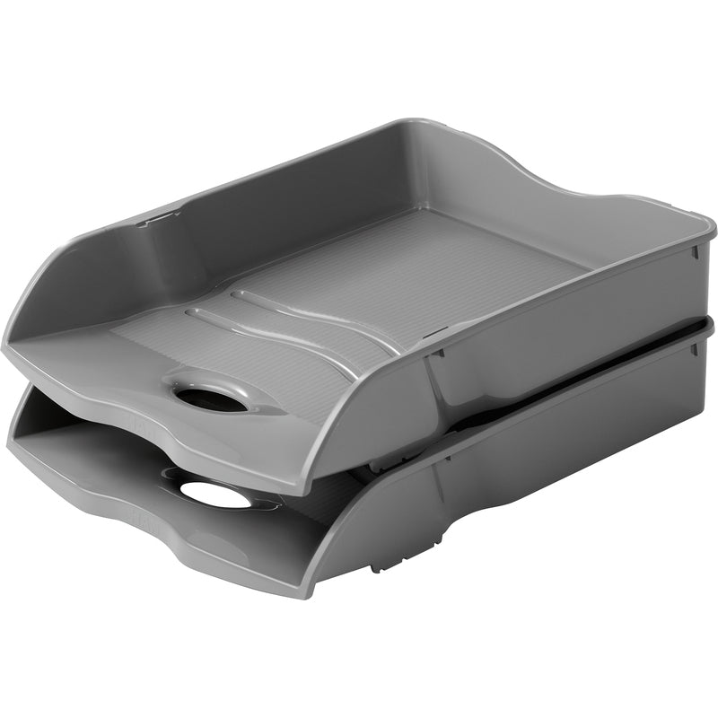 HAN Re-Loop – Briefkorb für A4, Polypropylen (PP), Grau, 259 × 63 × 351 mm