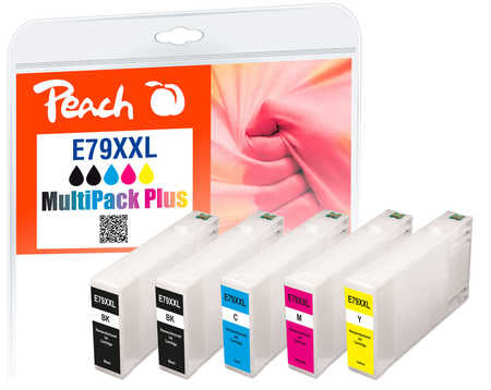Peach Tintenpatronen-Multipack 79XXL, XL, 5er-Pack, kompatibel – für Epson WorkForce Pro WF-5100 Serie und andere