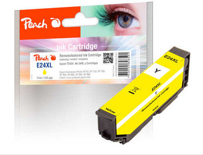 Peach 24XL Gelbe Tintenpatrone (Kompatibel) – 725 Seiten – für Epson Expression Photo XP-55/XP-970 …
