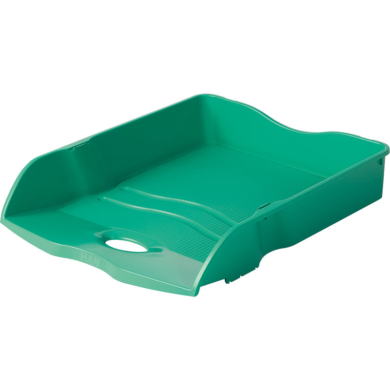 HAN Re-Loop – Briefkorb für A4, Polypropylen (PP), Grün, 259 × 63 × 351 mm