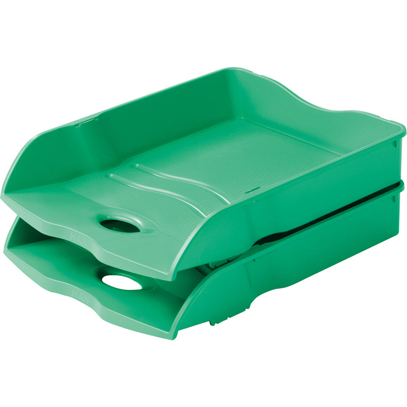 HAN Re-Loop – Briefkorb für A4, Polypropylen (PP), Grün, 259 × 63 × 351 mm
