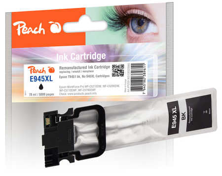 Peach Tintenpatrone 945XL, schwarz, kompatibel – für Epson WorkForce Pro WFC 5210 DW, WFC 5290 DW, WFC 5710 DW