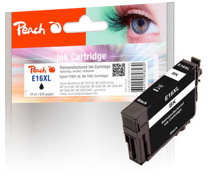 Peach T1631XL Schwarz Tintenpatrone (Kompatibel) – 675 Seiten – für Epson WorkForce WF-2500 Serie