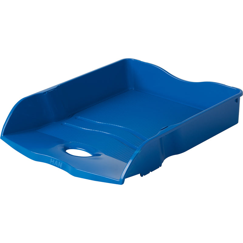HAN Re-Loop – Briefkorb für A4, Polypropylen (PP), Blau, 259 × 63 × 351 mm