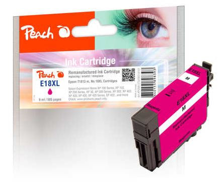 Peach 18XL Magenta Tintenpatrone (Kompatibel) – 505 Seiten – für Epson XP-100/XP-300/XP-400 Serie