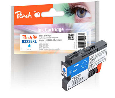 Peach LC-3239XL Cyan Tintenpatrone (Kompatibel) – 53 ml – für Brother HLJ 6000/6100 DW, MFCJ 5945/6945/6947 DW