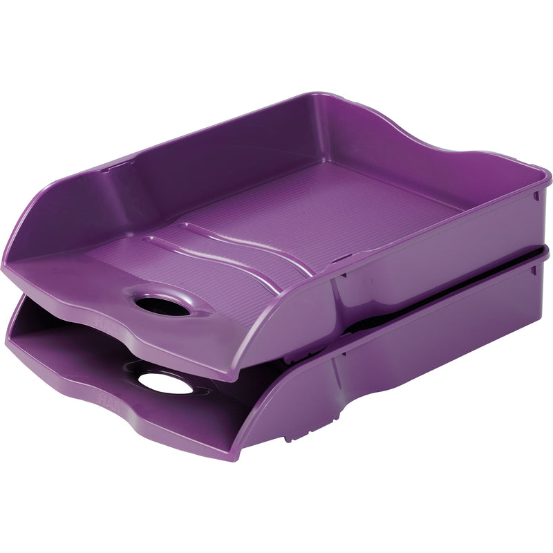 HAN Re-Loop – Briefkorb für A3, Kunststoff (recycelt), Lila, 259 × 63 × 351 mm