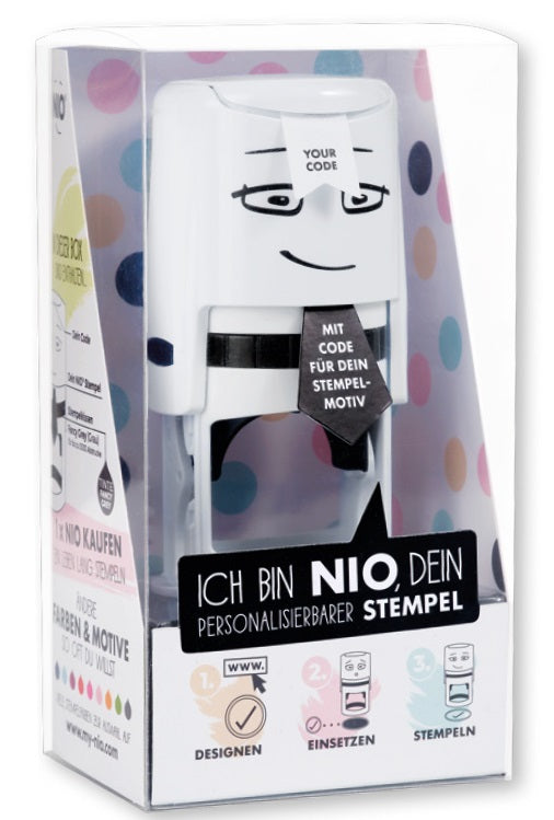 Colop NIO NI9011DE – Motivstempel, Motiv Text, Weiss