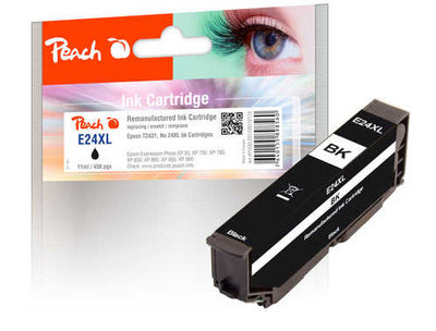 Peach 24XL Schwarz Tintenpatrone (Kompatibel) – 450 Seiten – für Epson XP-55/XP-750/XP-760 …