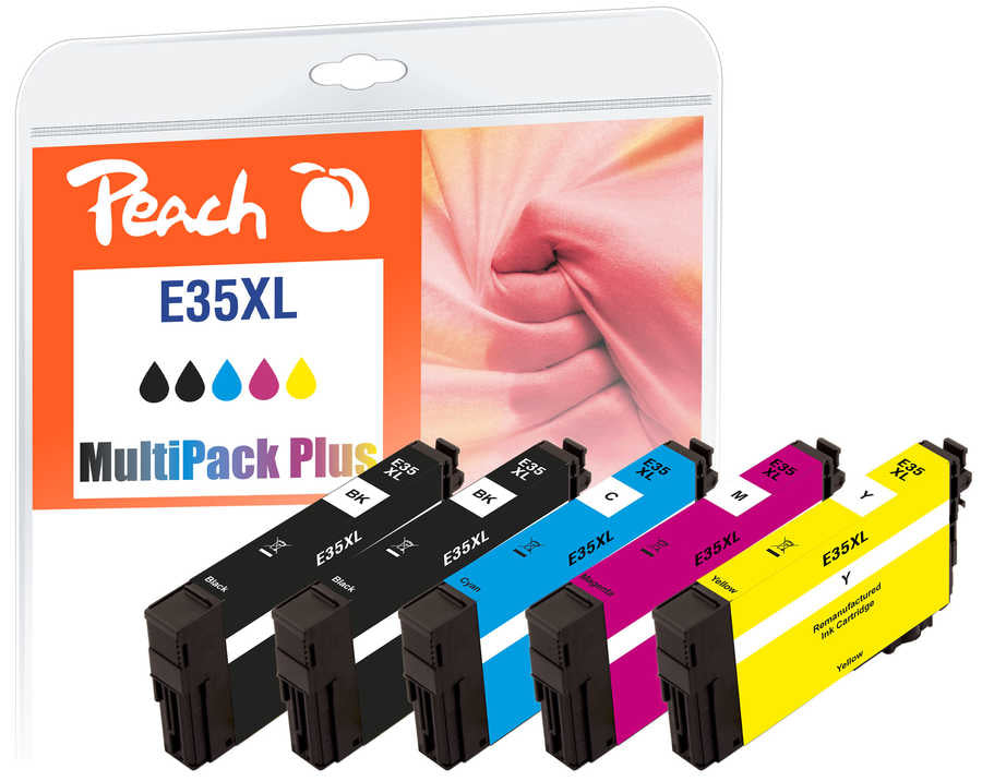 Peach Tintenpatronen-Multipack 5er-Pack, kompatibel – für Epson WorkForce Pro WF-4720, WF-4725, WF-4730 und andere