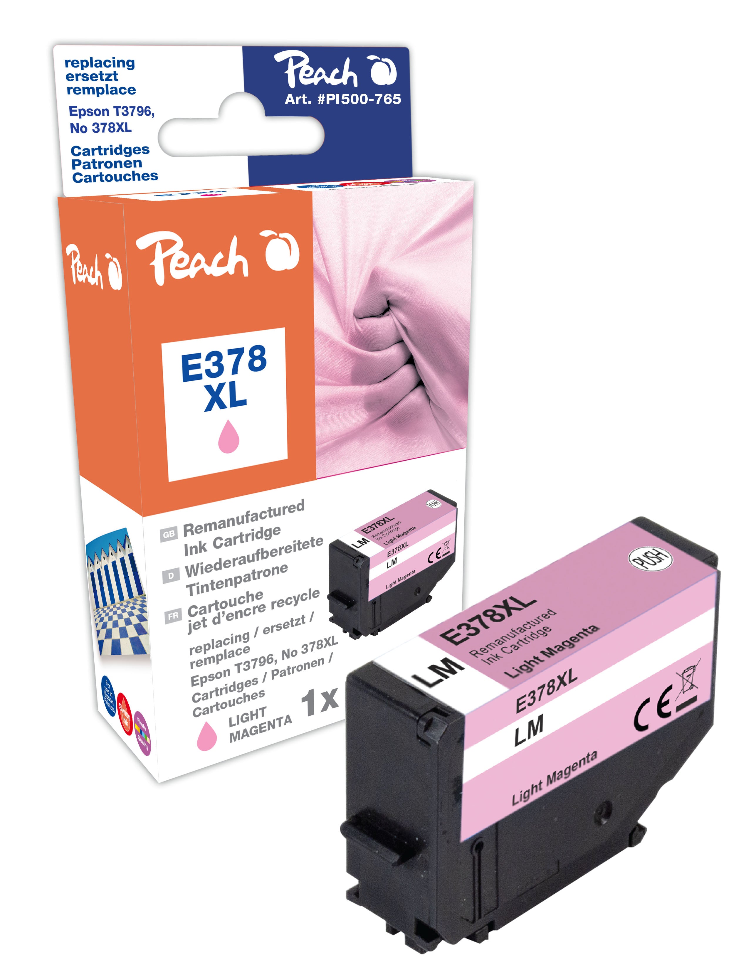 Peach 378XL Magenta Tintenpatrone (Kompatibel) – 830 Seiten – für Epson Expression Photo XP-8000/XP-8500 …