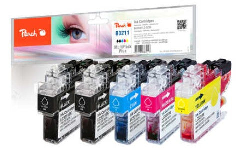 Peach Tintenpatronen-Multipack LC-3211, 5er-Pack – für Brother DCPJ 572, DCPJ 770, DCPJ 772 und andere