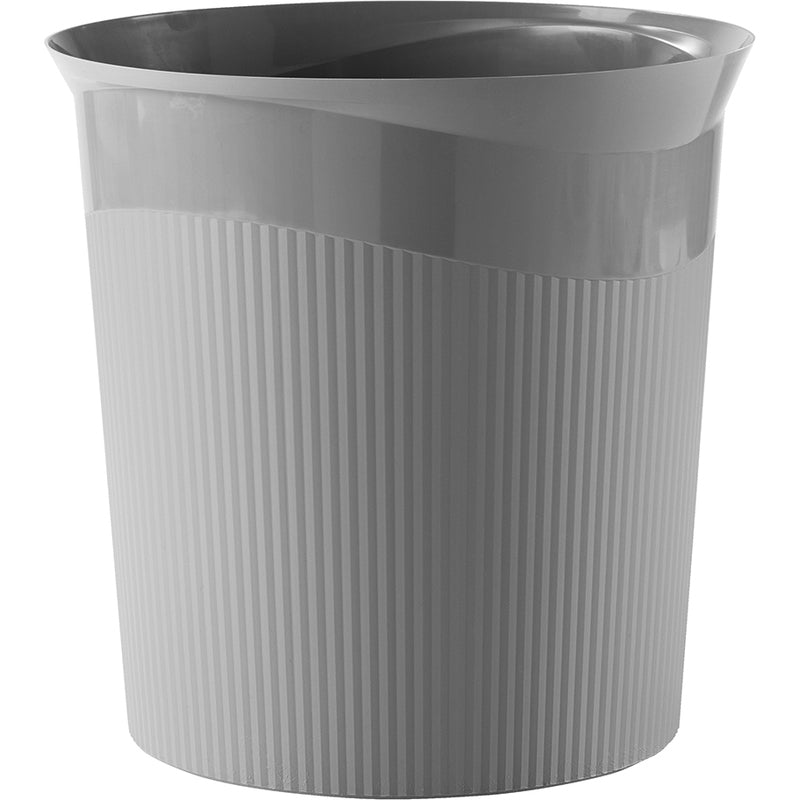 HAN Papierkorb Re-LOOP – 13 l – Kunststoff (PP), rund – grau