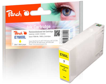 Peach 79XXL Gelbe Tintenpatrone (Kompatibel) – 6'925 Seiten – für Epson WF‑5100/5110/5600 Serie