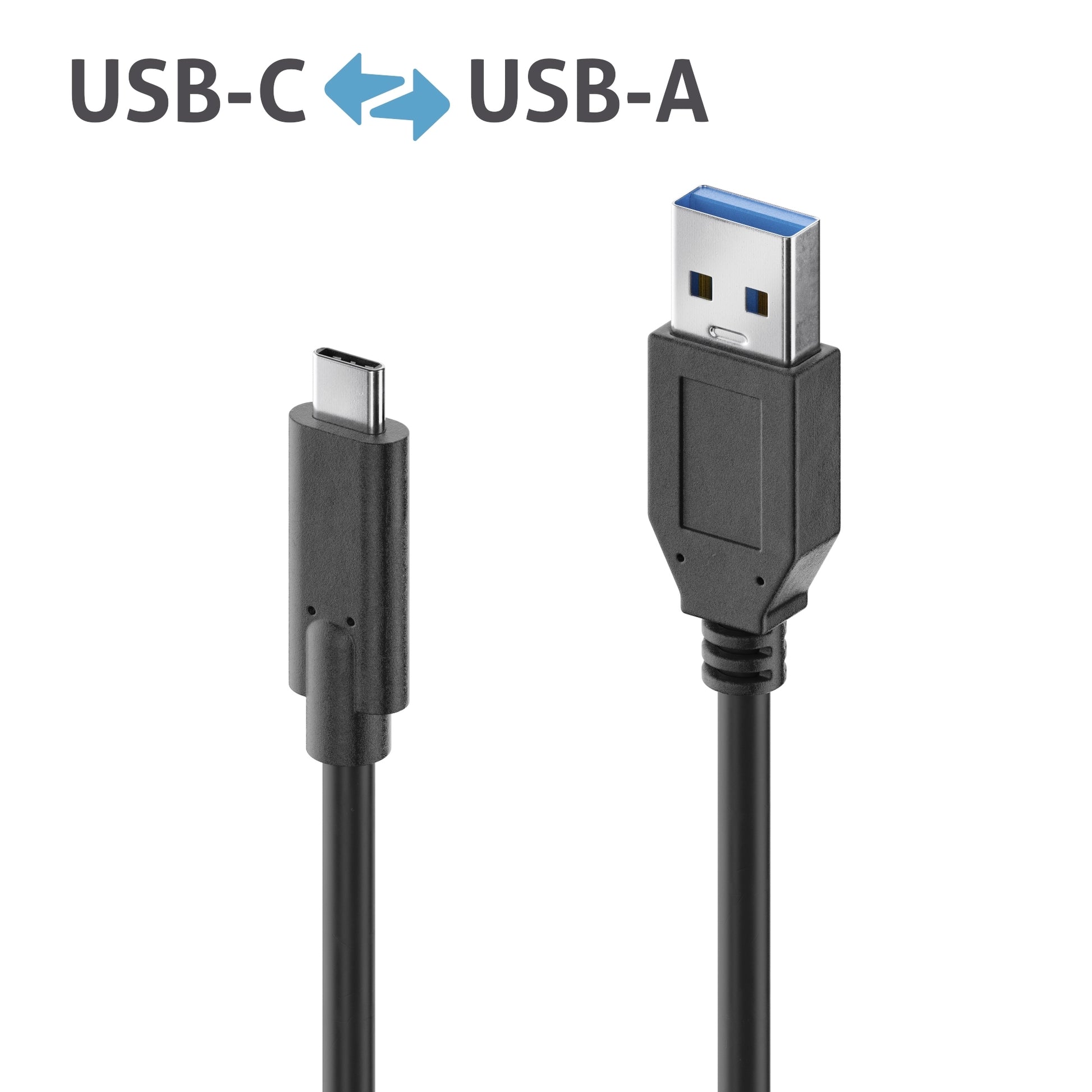 PureLink USB-Kabel, USB-A zu USB-C, 1 m, USB 3, Lade-/Datenkabel
