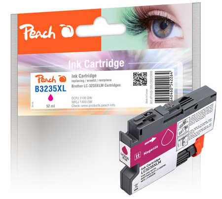 Peach LC-3235XL Magenta Tintenpatrone (Kompatibel) – 53 ml – für Brother DCPJ 1100 DW, MFCJ 1300 DW