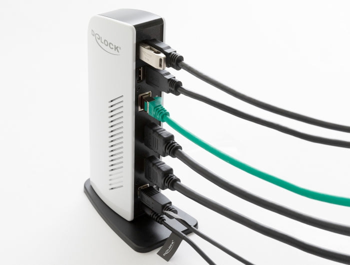 DeLOCK 87771 Dockingstation – USB-A, 2× HDMI, 6× USB-A, GbE, 3,5 mm Audio, für Windows/Mac