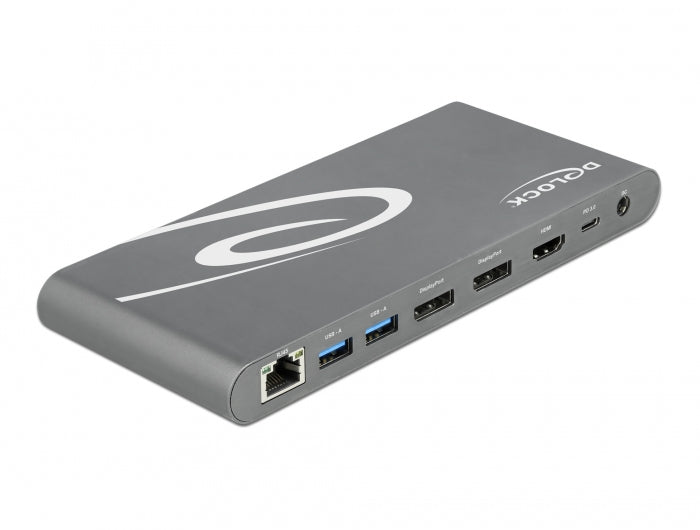 DeLOCK 87772 Dockingstation – Thunderbolt 3, 2× DP, 1× HDMI, 3× USB-A, 2× USB-C, für Windows/Mac/Android