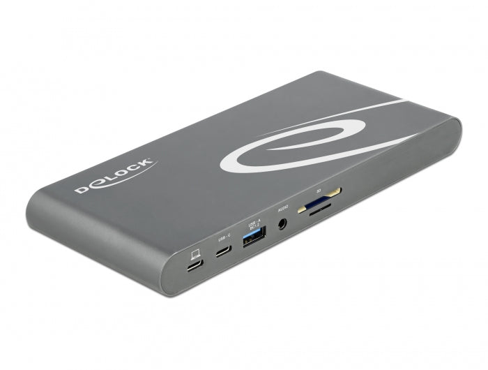DeLOCK 87772 Dockingstation – Thunderbolt 3, 2× DP, 1× HDMI, 3× USB-A, 2× USB-C, für Windows/Mac/Android