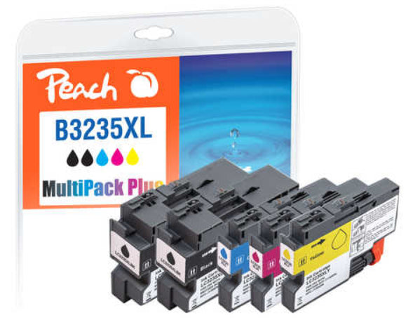 Peach Tintenpatronen-Multipack LC-3235XL, XL, 5er-Pack, kompatibel – für Brother DCPJ 1100 DW, MFCJ 1300 DW