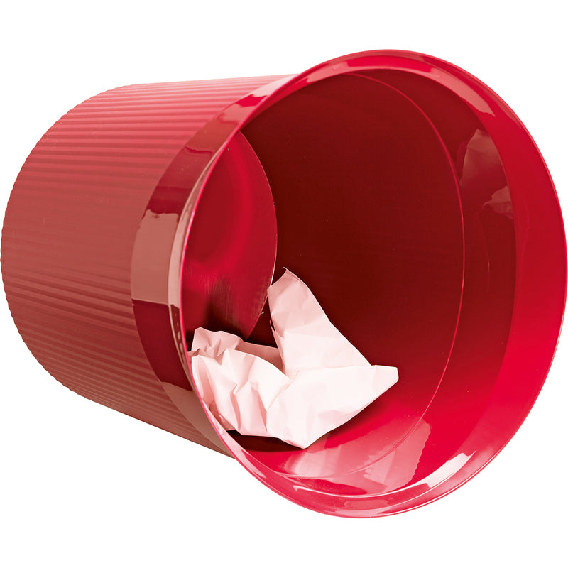 HAN Papierkorb Re-LOOP – 13 l – Kunststoff (PP), rund – rot
