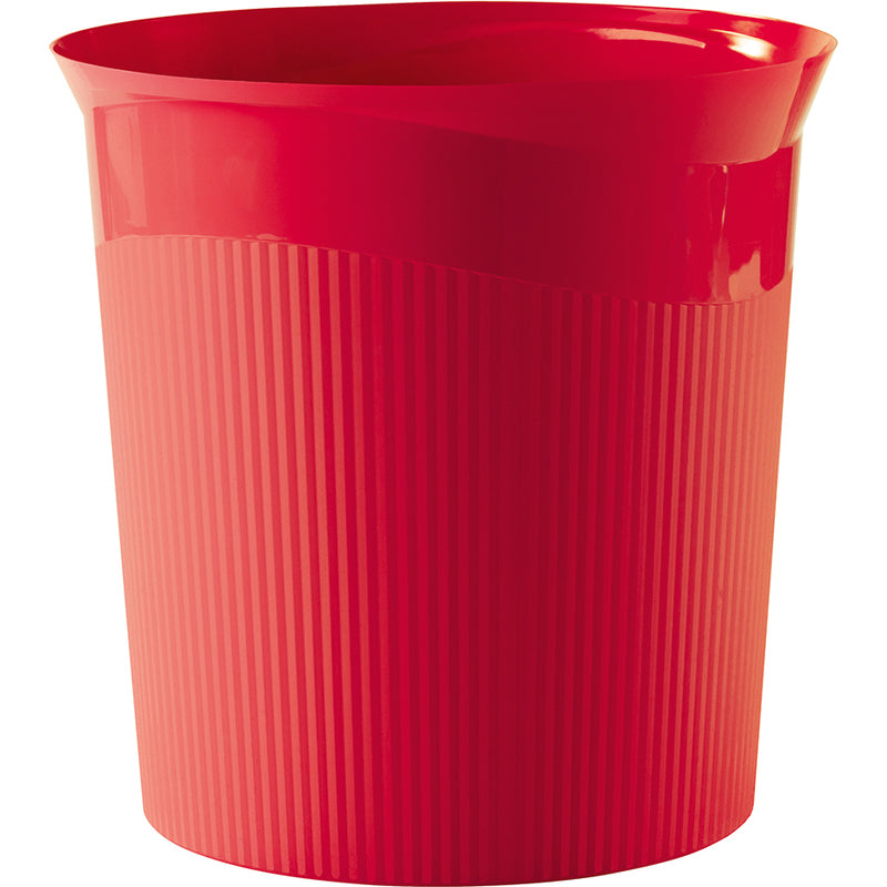 HAN Papierkorb Re-LOOP – 13 l – Kunststoff (PP), rund – rot