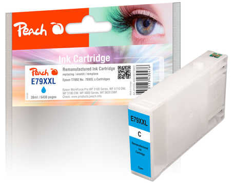 Peach 79XXL Cyan Tintenpatrone (Kompatibel) – 5'430 Seiten – für Epson WorkForce Pro WF-5100/5110/5190…