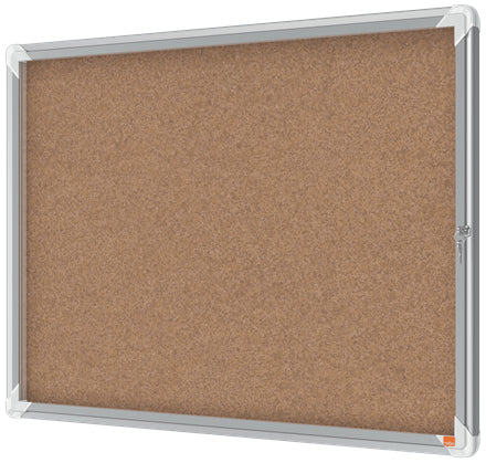 Nobo Schaukasten Premium Plus, 8 × A4 – Aluminium, ESG-Glas, Innenbereich, 92,4 × 66,8 × 4,3 cm