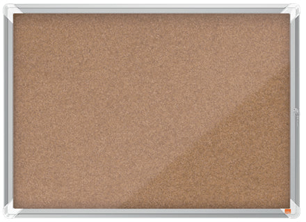 Nobo Schaukasten Premium Plus, 8 × A4 – Aluminium, ESG-Glas, Innenbereich, 92,4 × 66,8 × 4,3 cm
