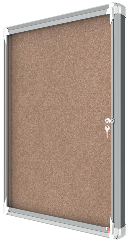 Nobo Schaukasten Premium Plus, 8 × A4 – Aluminium, ESG-Glas, Innenbereich, 92,4 × 66,8 × 4,3 cm
