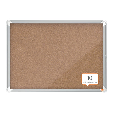 Nobo Schaukasten Premium Plus, 8 × A4 – Aluminium, ESG-Glas, Innenbereich, 92,4 × 66,8 × 4,3 cm