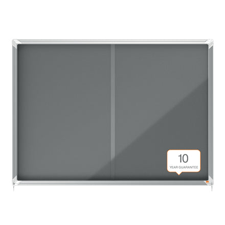 Nobo Pinnwand – Filz, Alurahmen – 135,5 × 97 cm, Grau, Premium Plus