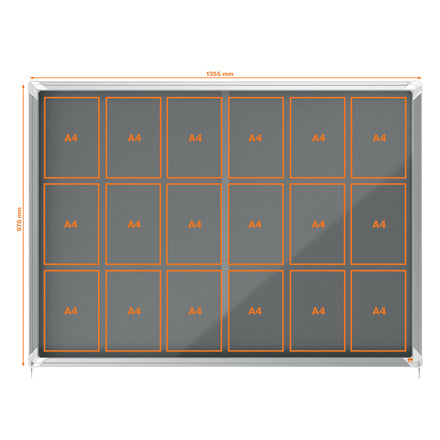 Nobo Pinnwand – Filz, Alurahmen – 135,5 × 97 cm, Grau, Premium Plus