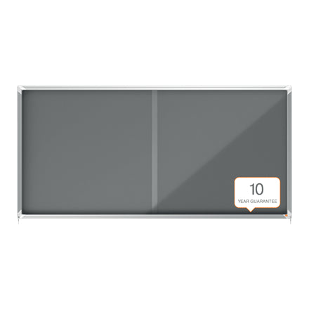 Nobo Schaukasten 1915339 – Aluminium, Glas, abschliessbar, 200 × 97 × 6,3 cm
