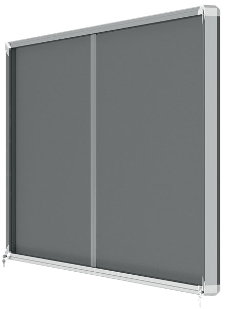 Nobo Schaukasten 1915339 – Aluminium, Glas, abschliessbar, 200 × 97 × 6,3 cm