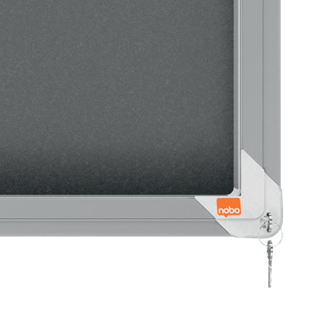 Nobo Schaukasten 1915339 – Aluminium, Glas, abschliessbar, 200 × 97 × 6,3 cm