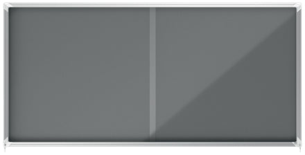 Nobo Schaukasten 1915339 – Aluminium, Glas, abschliessbar, 200 × 97 × 6,3 cm