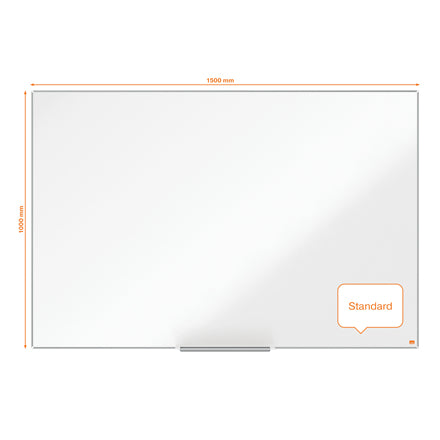 Nobo Whiteboard – 149,4 × 98,4 cm, lackierter Stahl, magnetisch, Wandmontage, inkl. Stifteablage, Marker