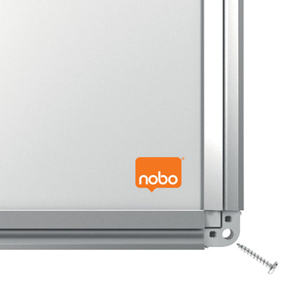 Nobo Whiteboard – 240 × 120 cm, Melamin, Aluminiumrahmen, Wandmontage