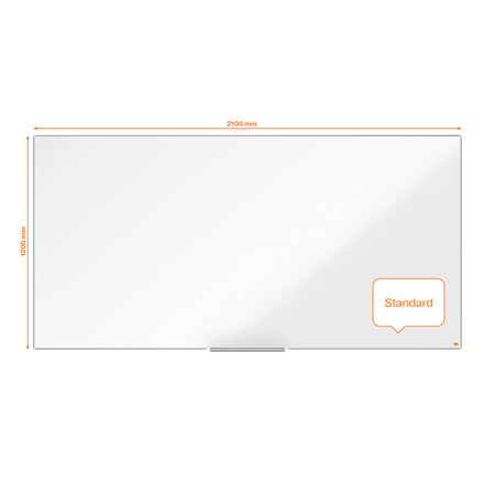 Nobo Whiteboard – 199,2 × 98 cm, lackierter Stahl, magnetisch, Wandmontage
