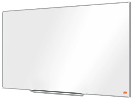 Nobo Whiteboard – 90 × 51 cm, Emaille, magnetisch, Aluminiumrahmen, inkl. Stifteablage, Montagesatz