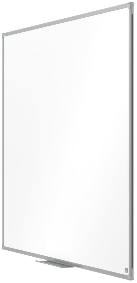 Nobo Whiteboard – 120 × 89,2 cm, Melamin, Aluminiumrahmen, Wandmontage, inkl. Stifteablage, Befestigungsmaterial