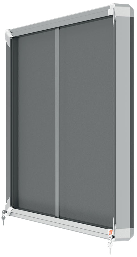 Nobo Schaukasten Premium Plus, 8 × A4 – Aluminium, ESG-Glas, abschliessbar, 92,5 × 66,8 × 6,3 cm
