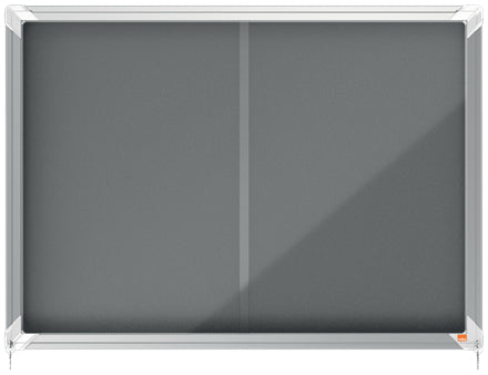 Nobo Schaukasten Premium Plus, 8 × A4 – Aluminium, ESG-Glas, abschliessbar, 92,5 × 66,8 × 6,3 cm