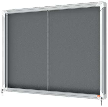 Nobo Schaukasten Premium Plus, 8 × A4 – Aluminium, ESG-Glas, abschliessbar, 92,5 × 66,8 × 6,3 cm