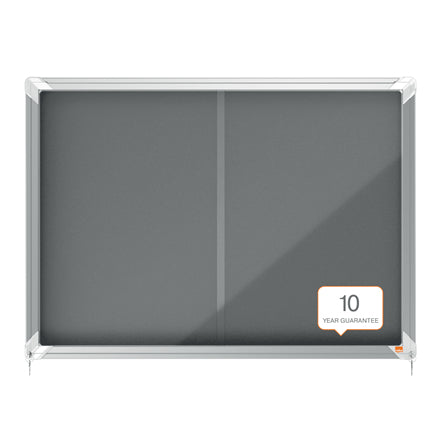 Nobo Schaukasten Premium Plus, 8 × A4 – Aluminium, ESG-Glas, abschliessbar, 92,5 × 66,8 × 6,3 cm